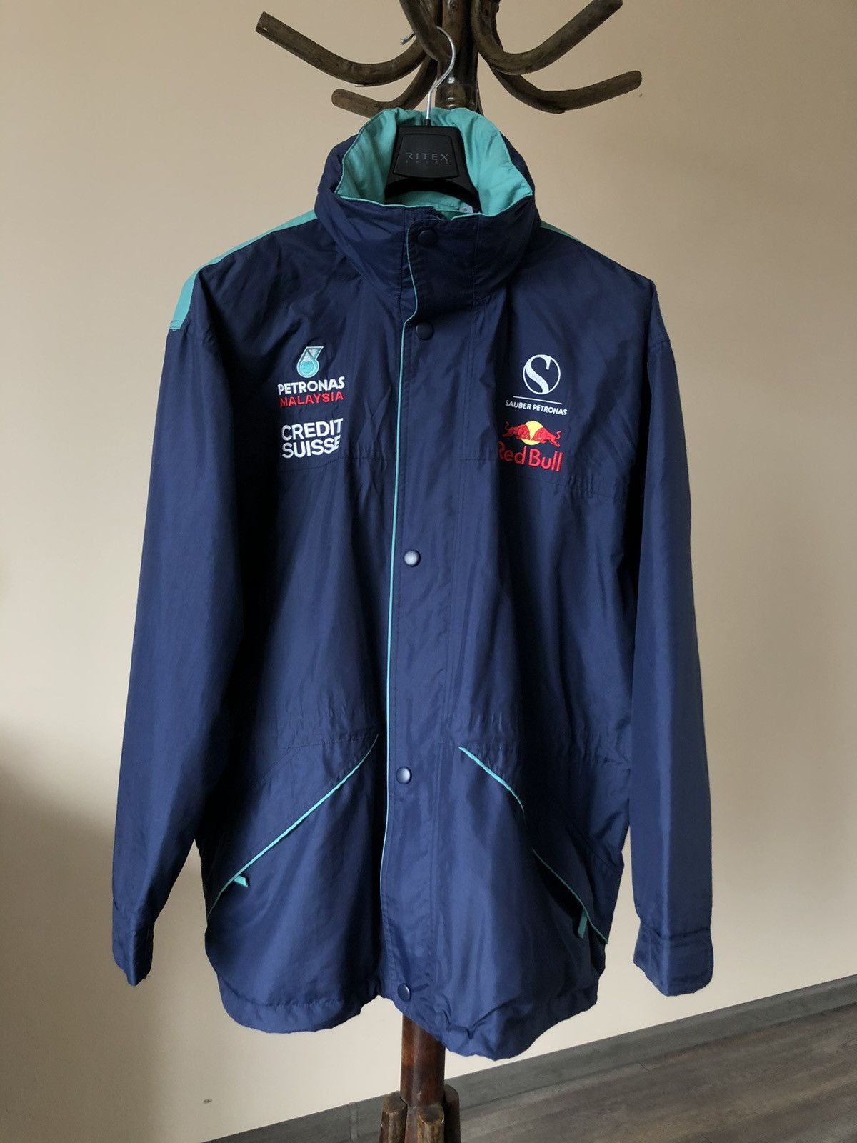 image of Formula Uno x Racing VTG Red Bull Sauber Petronas F1 Team 12 Jacket Formula 1 in Blue (Size Small)