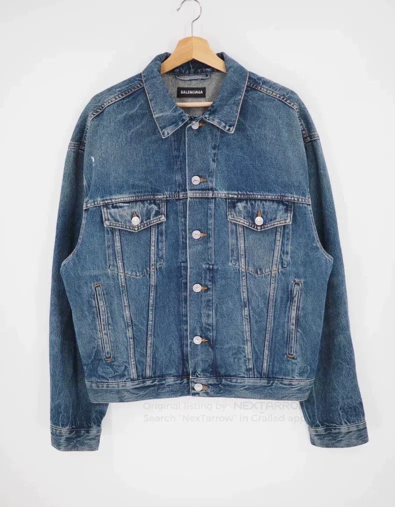 Balenciaga Balenciaga Blue embroidered denim jacket Size US S / EU 44-46 / 1 - 2 Thumbnail