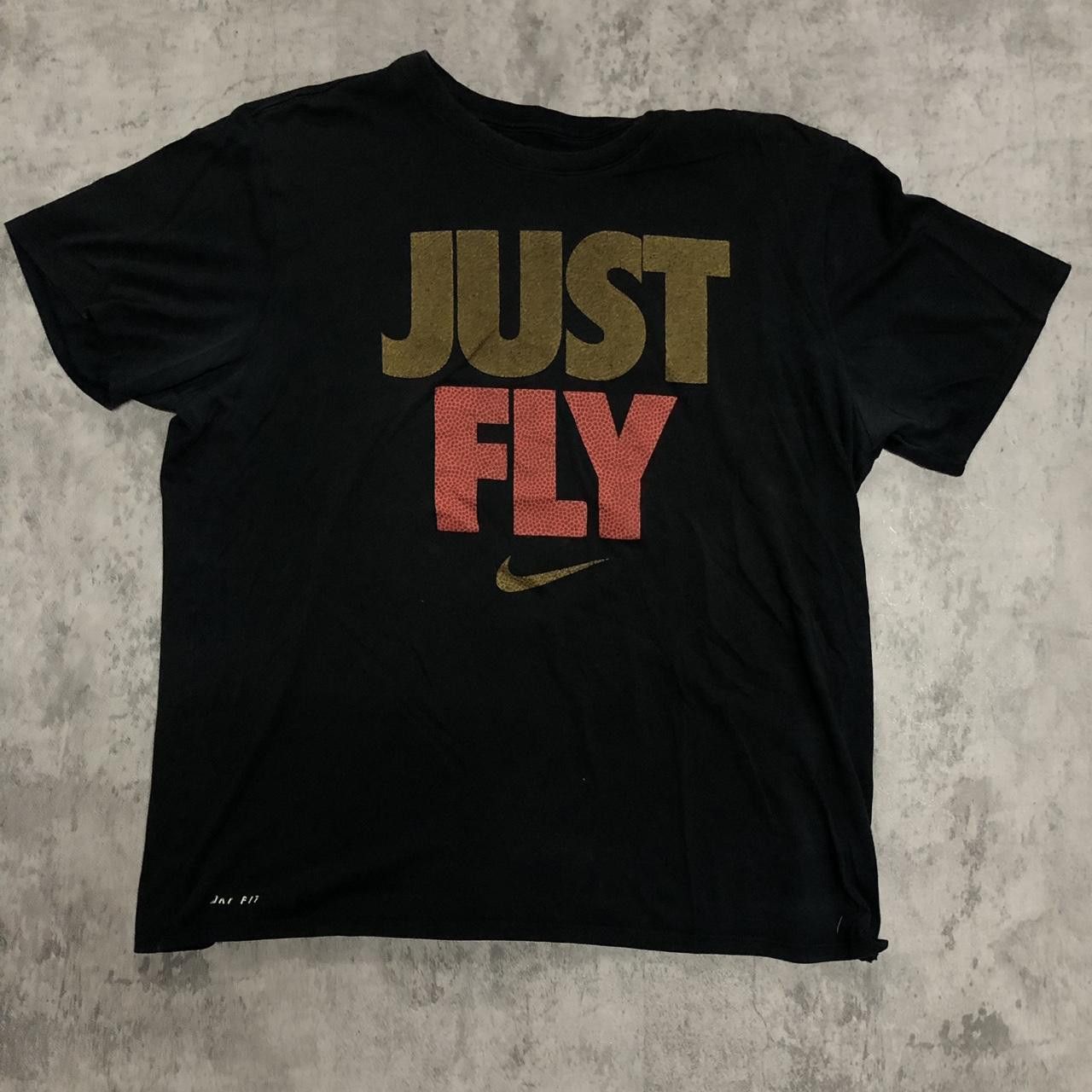 Nike Nike Just Fly black cotton t-shirt #NikeTee Size US XL / EU 56 / 4 - 1 Thumbnail