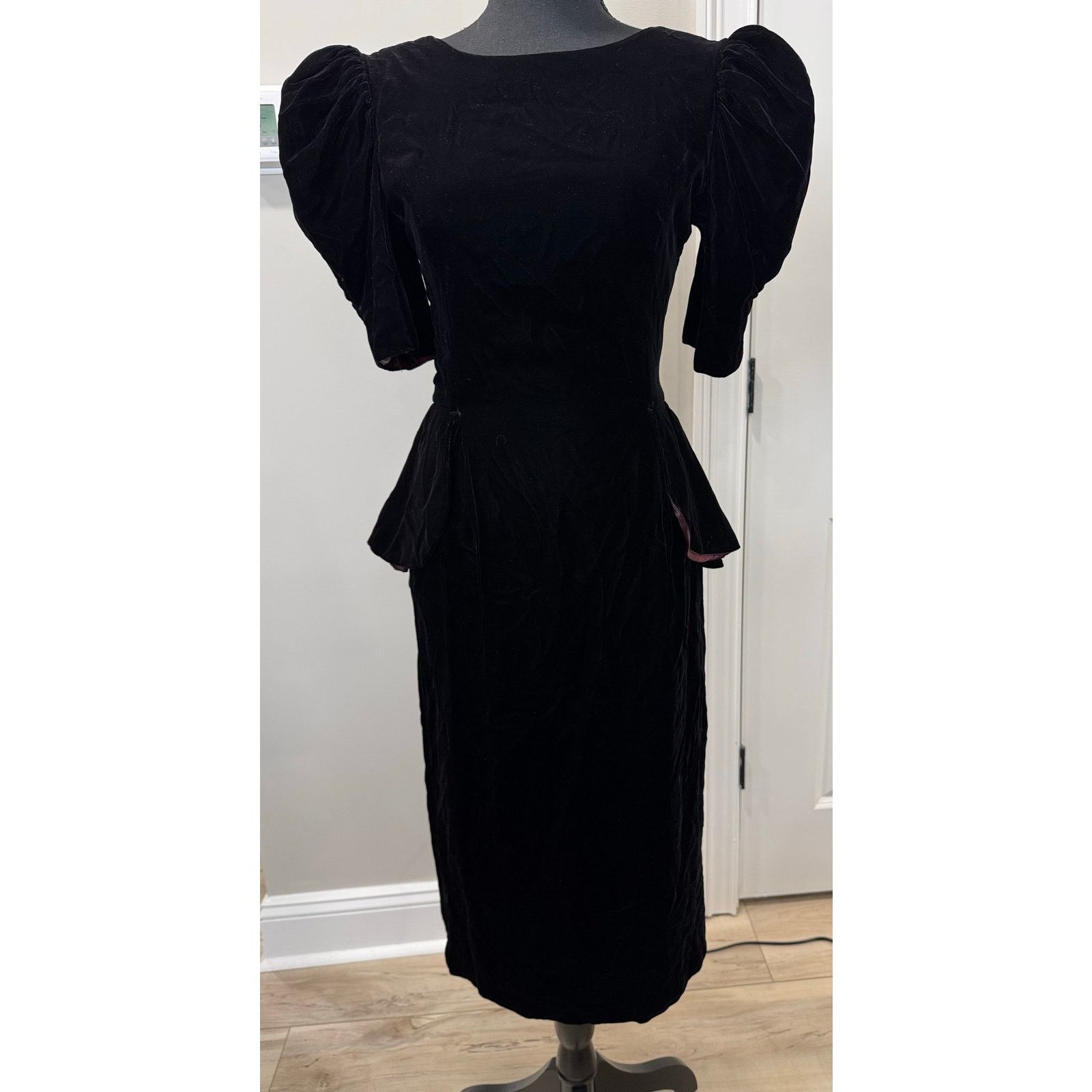 Other Gothic Whimsigoth Vintage Dress Black 80s Act III Small Size S / US 4 / IT 40 - 2 Thumbnail