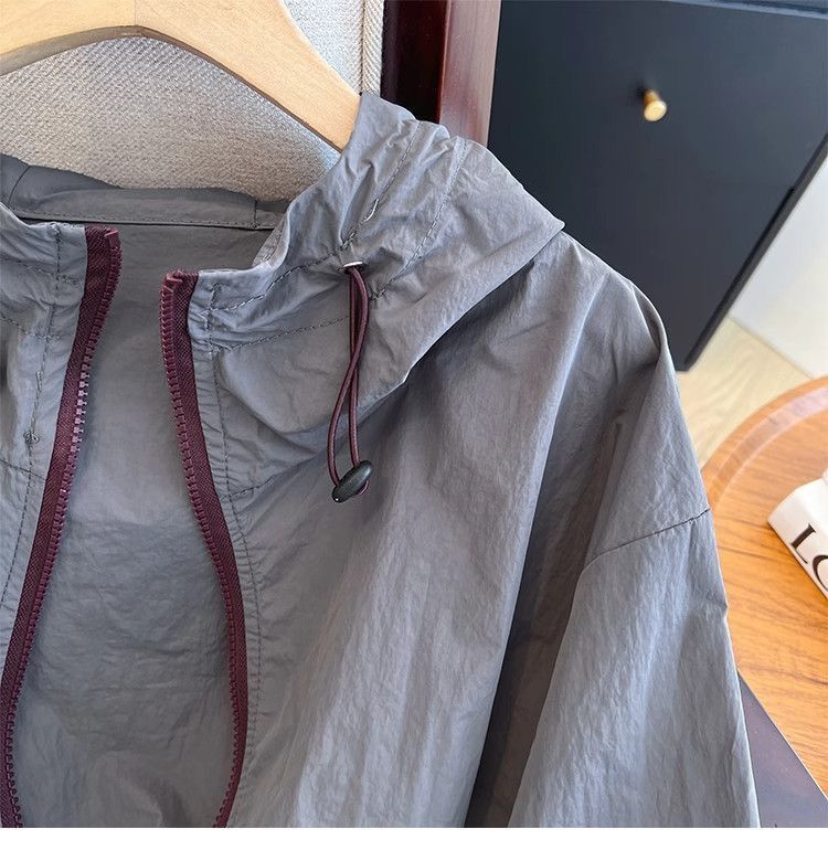 Other Grey Lightweight Hooded Windbreaker Jacket Size US M / EU 48-50 / 2 - 2 Thumbnail
