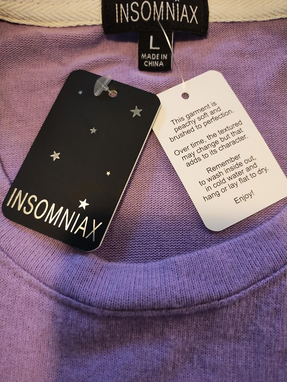 Insomnia Visuals Insonmiax Peachy Soft Brushed Long Sleeve Top w/Heart Design Size L / US 10 / IT 46 - 5 Thumbnail