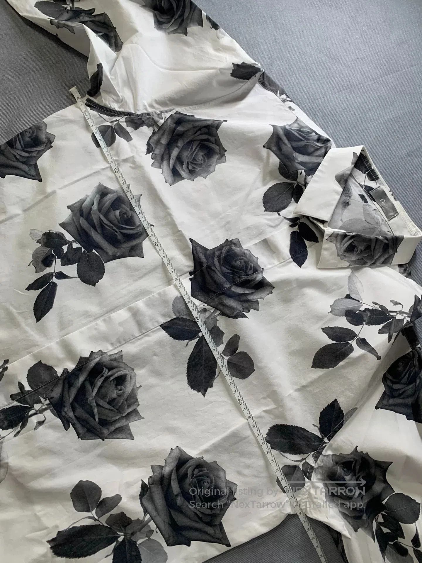 Dior Dior Black White Rose Floral Print Shirt. Size US XXS / EU 40 - 5 Thumbnail