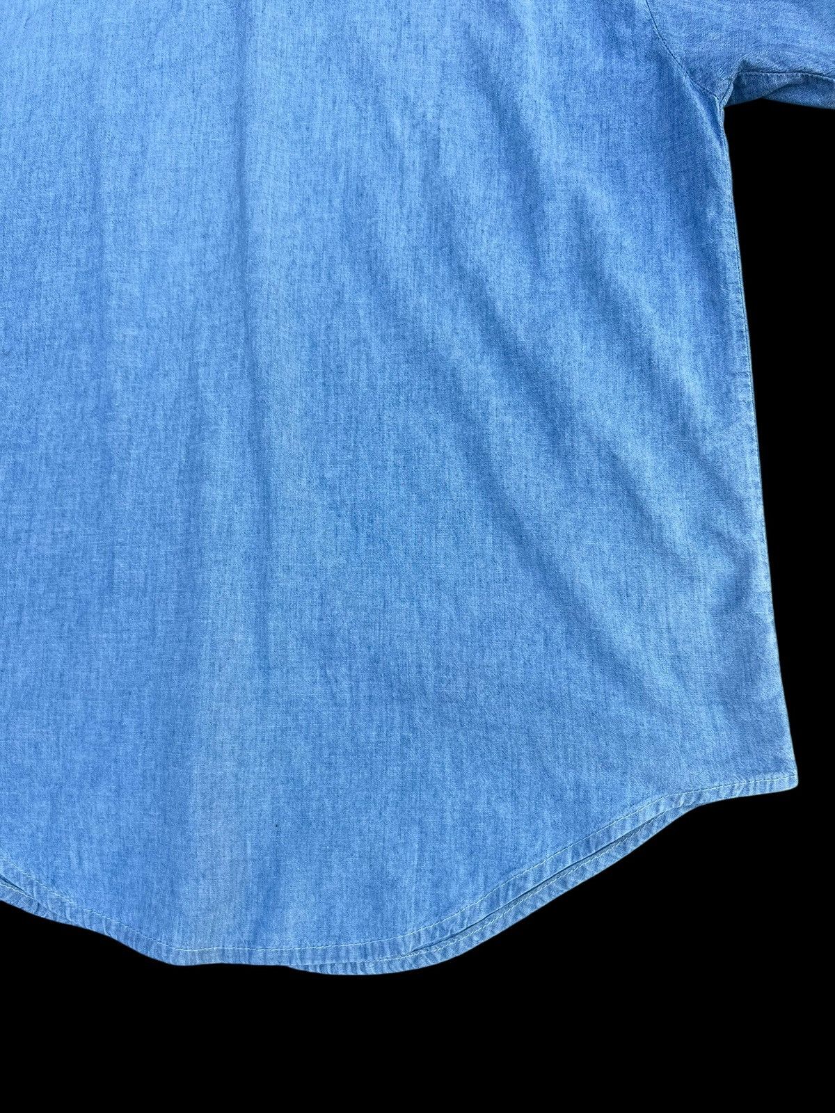 FiveBrother Vintage 60s 70s Five Brother Sun Fade Muddy Chambray Shirt Size US L / EU 52-54 / 3 - 18 Thumbnail