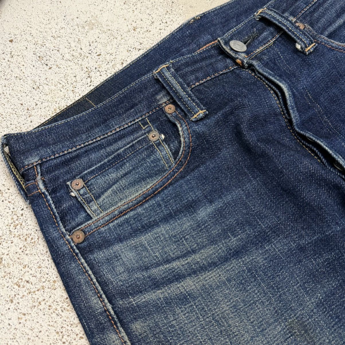 Full Count & Co. Selvedge Full Count Distress Indigo Chainstitch Denim Pants Size US 30 / EU 46 - 10 Thumbnail