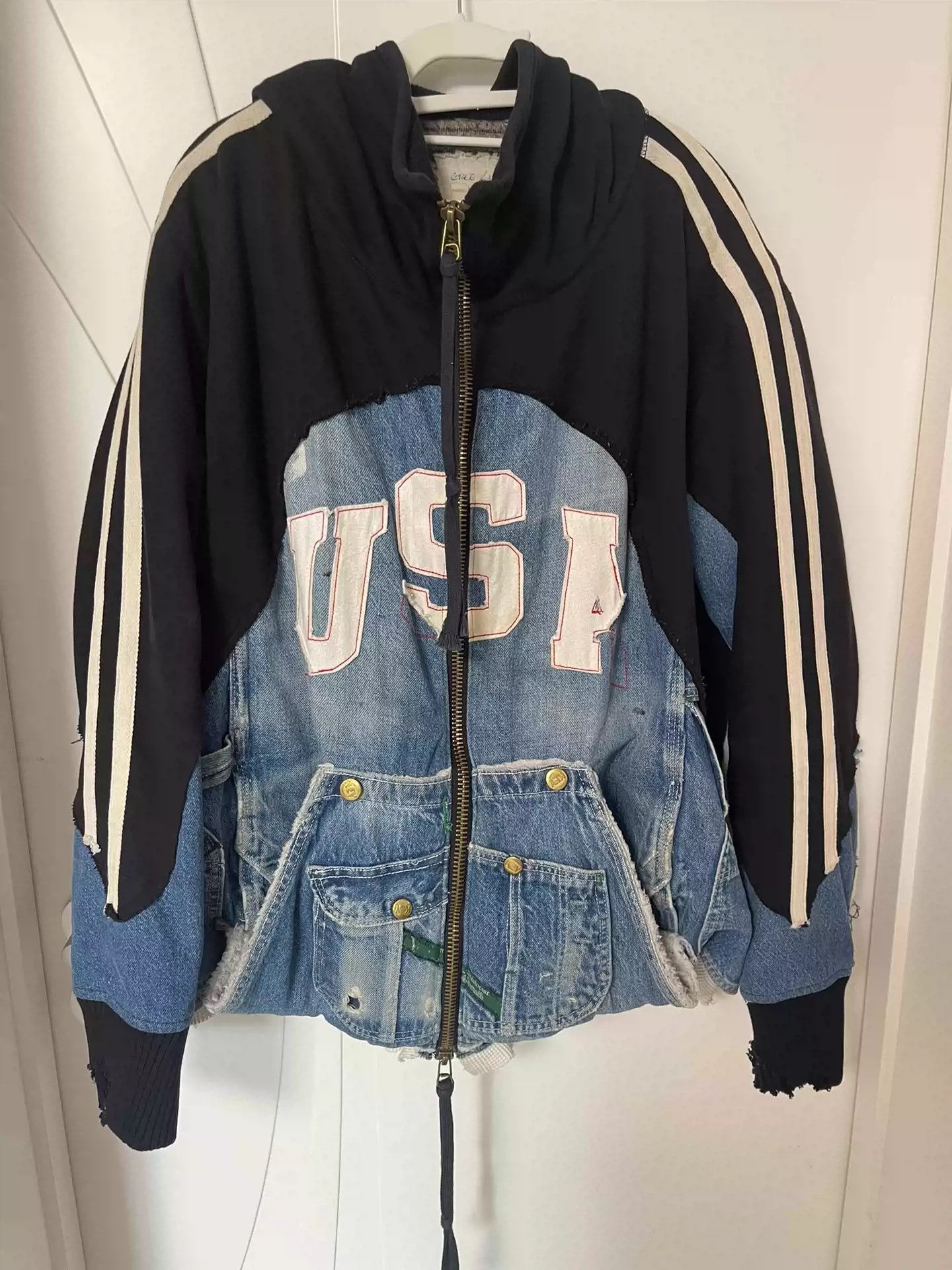 Greg Lauren Greg Lauren splicing hoodie coat Size US XL / EU 56 / 4 - 1 Thumbnail