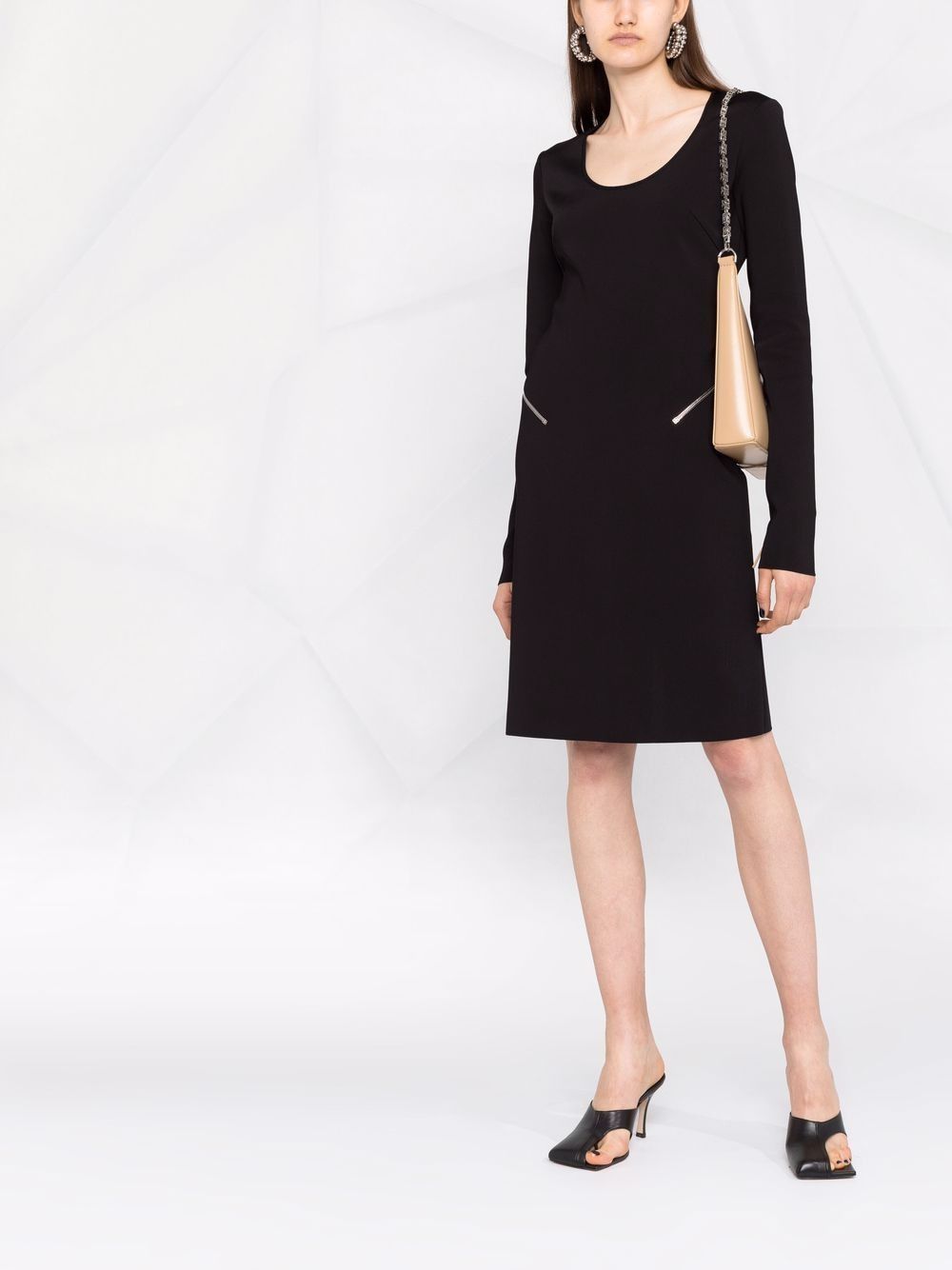 Givenchy o1y0925 Midi Dress in Black Size XS / US 0-2 / IT 36-38 - 4 Thumbnail