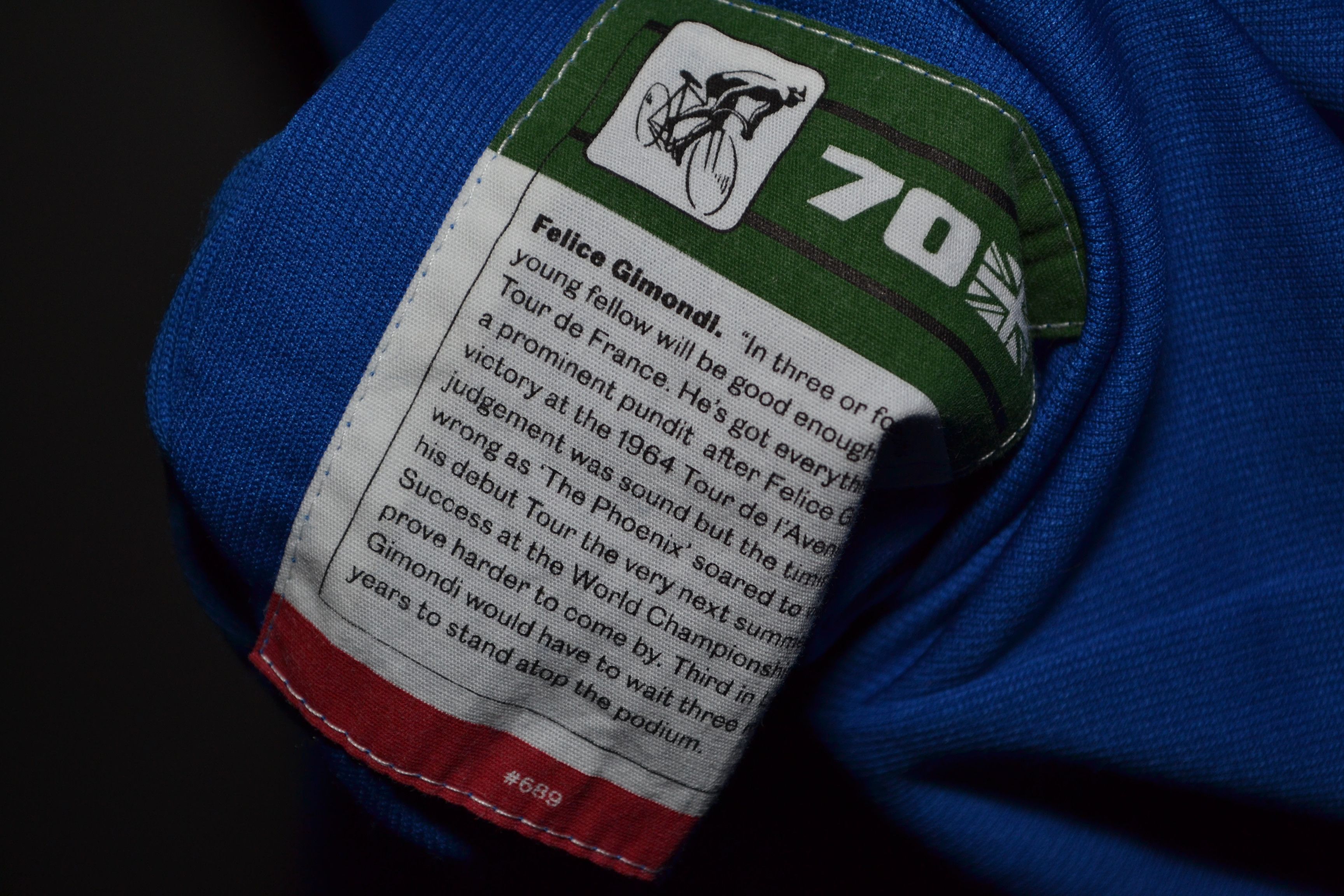 Rapha Rapha M size Felice Gimondi 70 Blue Italy Jersey Size US M / EU 48-50 / 2 - 8 Thumbnail