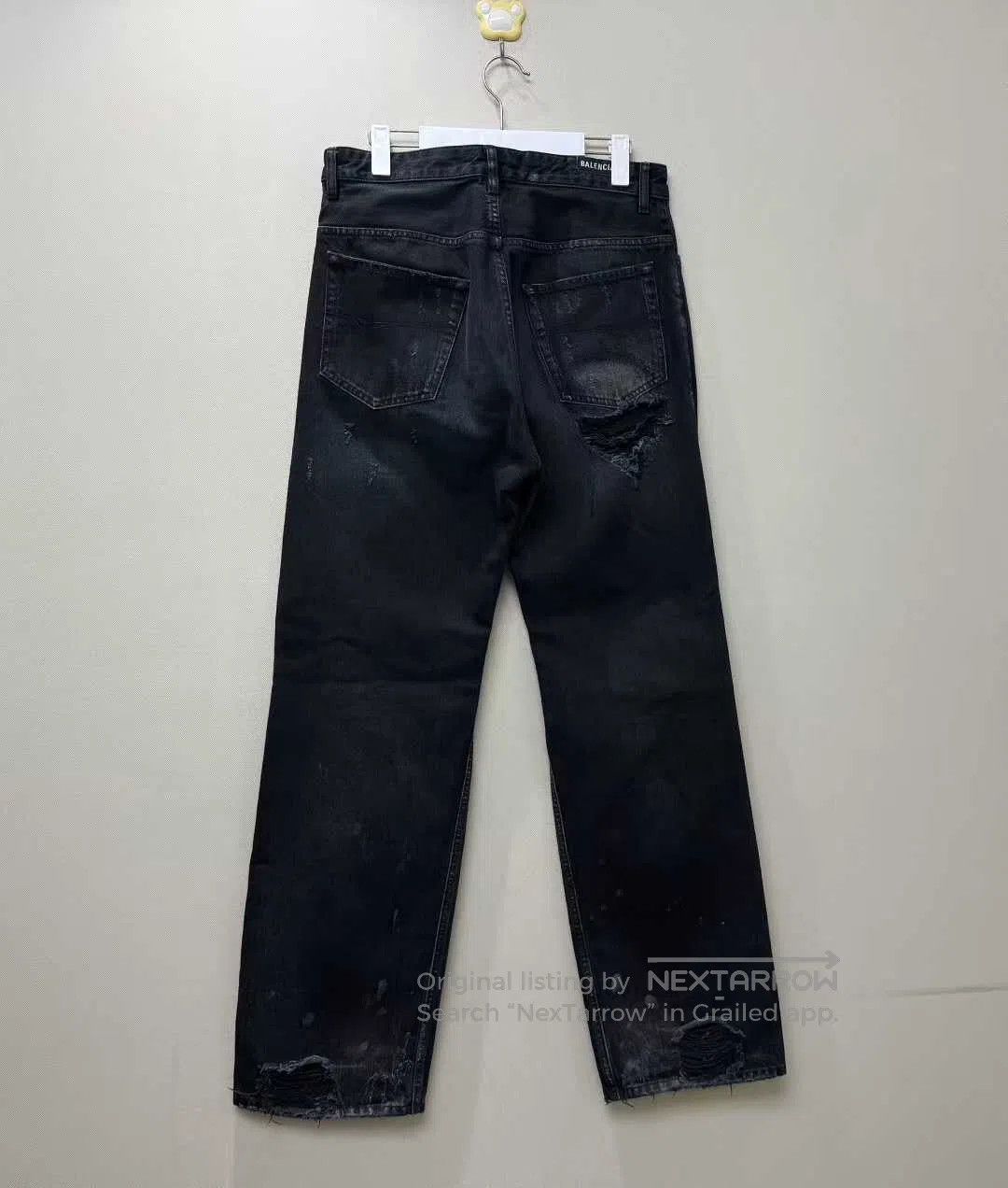 Balenciaga Balenciaga size M Black Mud-dyed Destroyed Denim Pants| Size US 27 - 4 Thumbnail