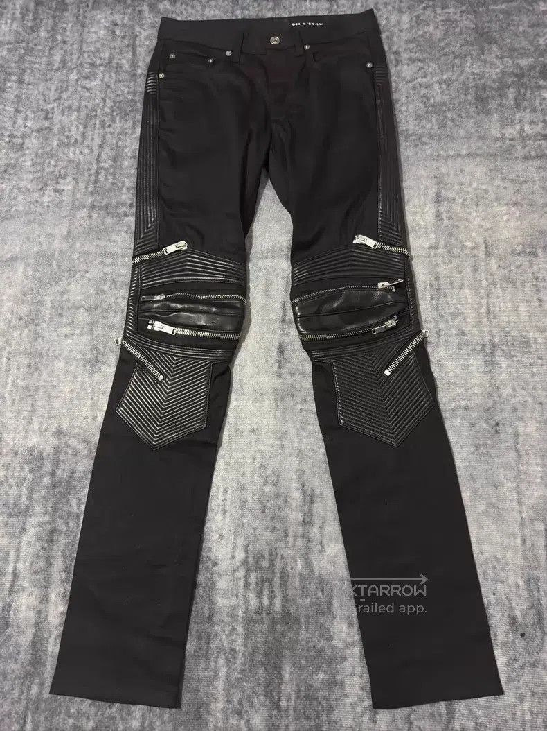Saint Laurent Paris Saint Laurent Paris Multi-zipper Lamb Fur Patched Biker Je Size US 30 / EU 46 - 1 Thumbnail