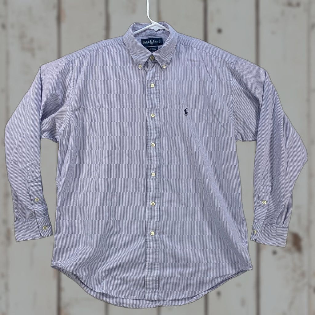 Ralph Lauren VINTAGE Ralph Lauren Blake Long Sleeve Button Up Striped Shirt Mens Medium Polo Pony Size US M / EU 48-50 / 2 - 1 Thumbnail