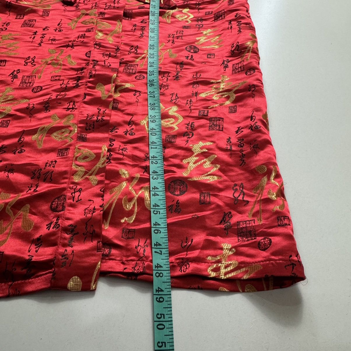 Vintage Silver Dragon Red/Gold Kimono Robe Size L Silky Shine Size L / US 10 / IT 46 - 7 Thumbnail