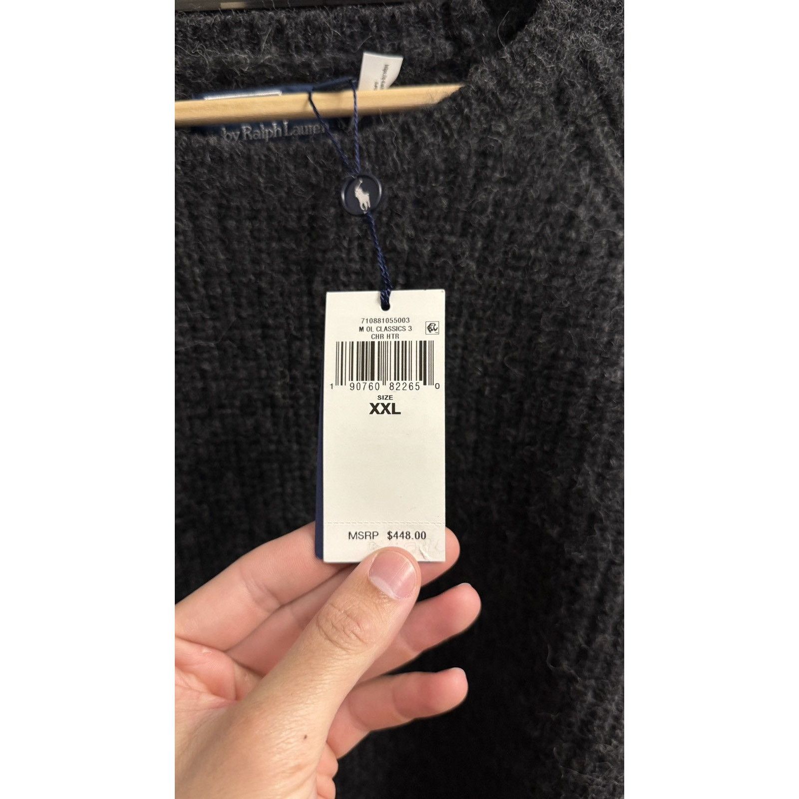 Polo Ralph Lauren Polo Ralph Lauren Textured Wool-Blend Crewneck Sweater Size US XL / EU 56 / 4 - 2 Thumbnail