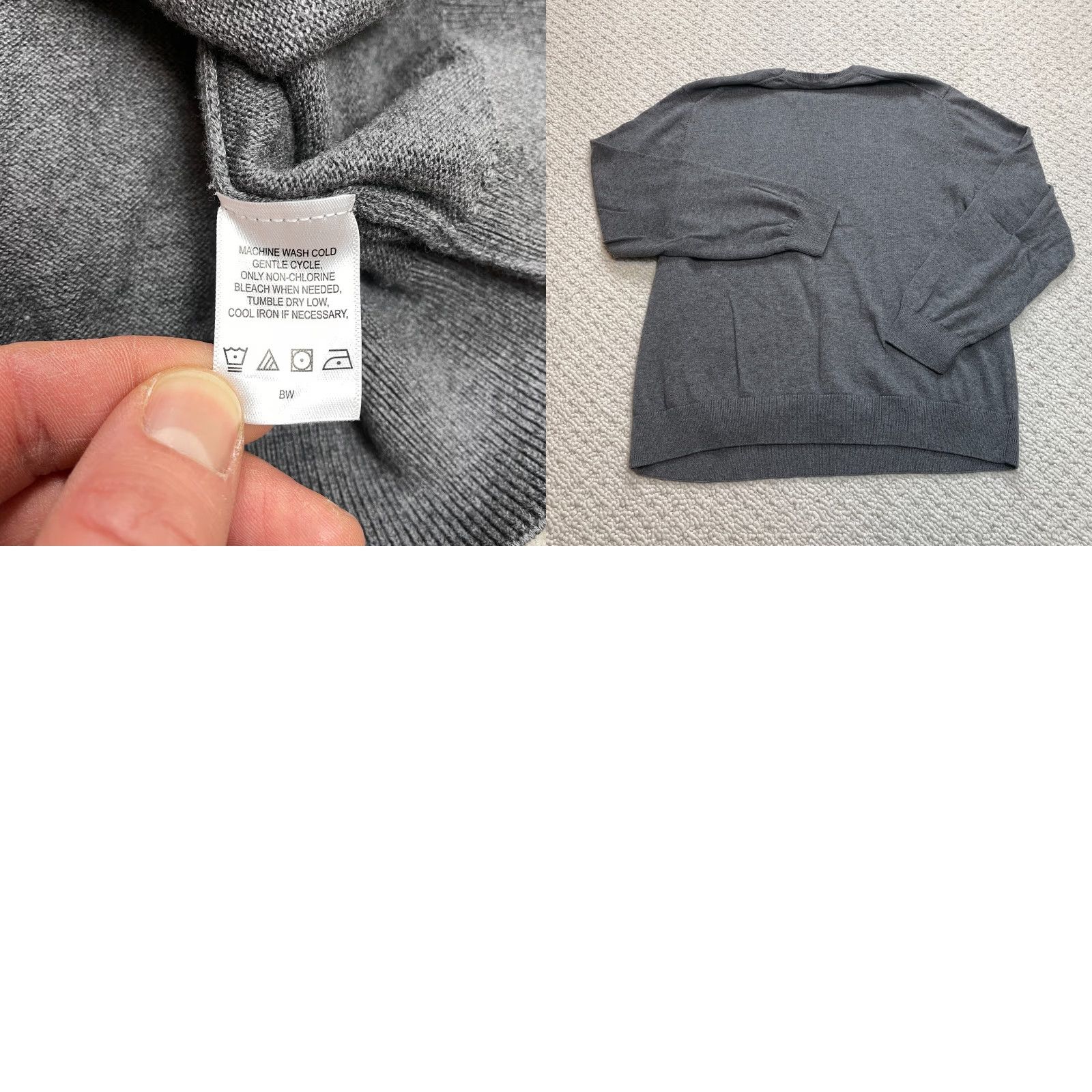 Vintage Southern Pines Sweater Mens 2XL Long Sleeve Crew Neck Gray Solid Knit Pullover Size US XXL / EU 58 / 5 - 8 Thumbnail