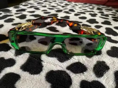 Electric Visual Green Frame Leopard Sunglasess Size ONE SIZE - 4 Thumbnail