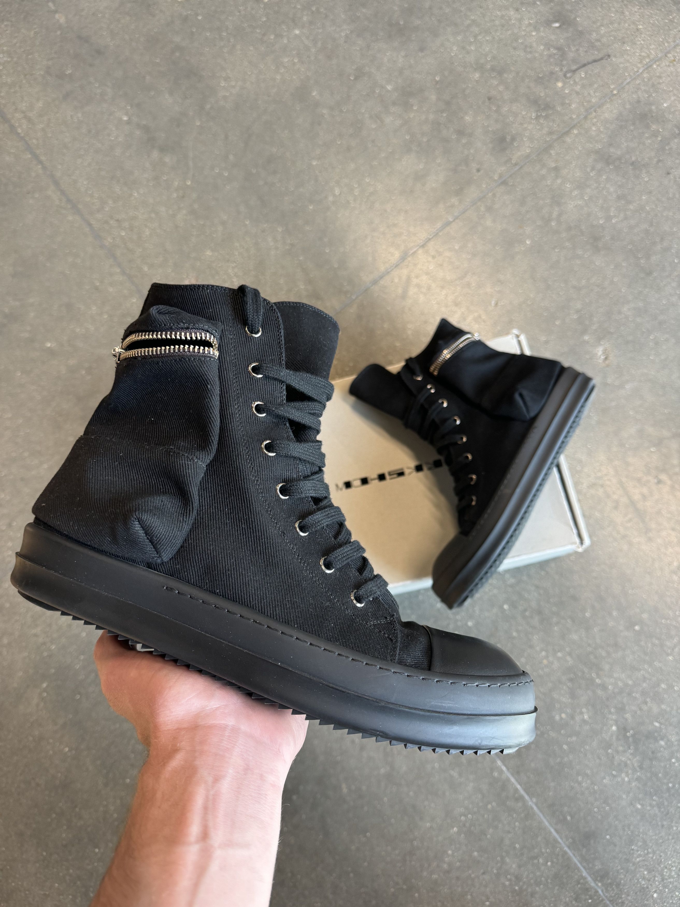 Rick Owens DRKSHDW Ramones Cargo Black Black Black
