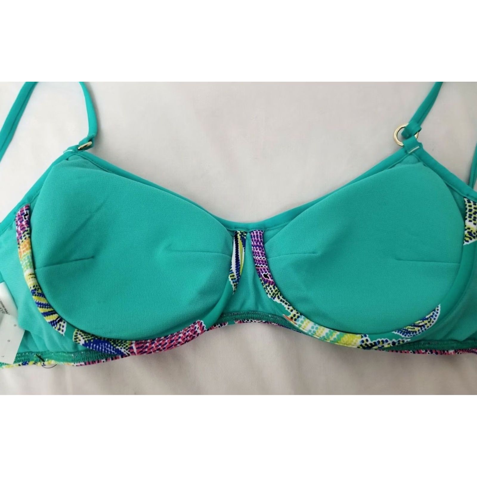Laundry by Shelli Segal Laundry Top Womens L Shelli Segal Bikini Bathing Suit Multi color Floral NWT Size L / US 10 / IT 46 - 6 Thumbnail
