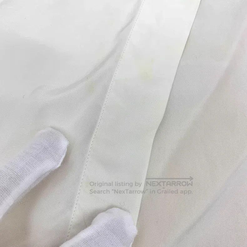 Loewe Loewe White Logo Embroidered Silk V-neck Single Button Lon Size XS / US 0-2 / IT 36-38 - 8 Thumbnail