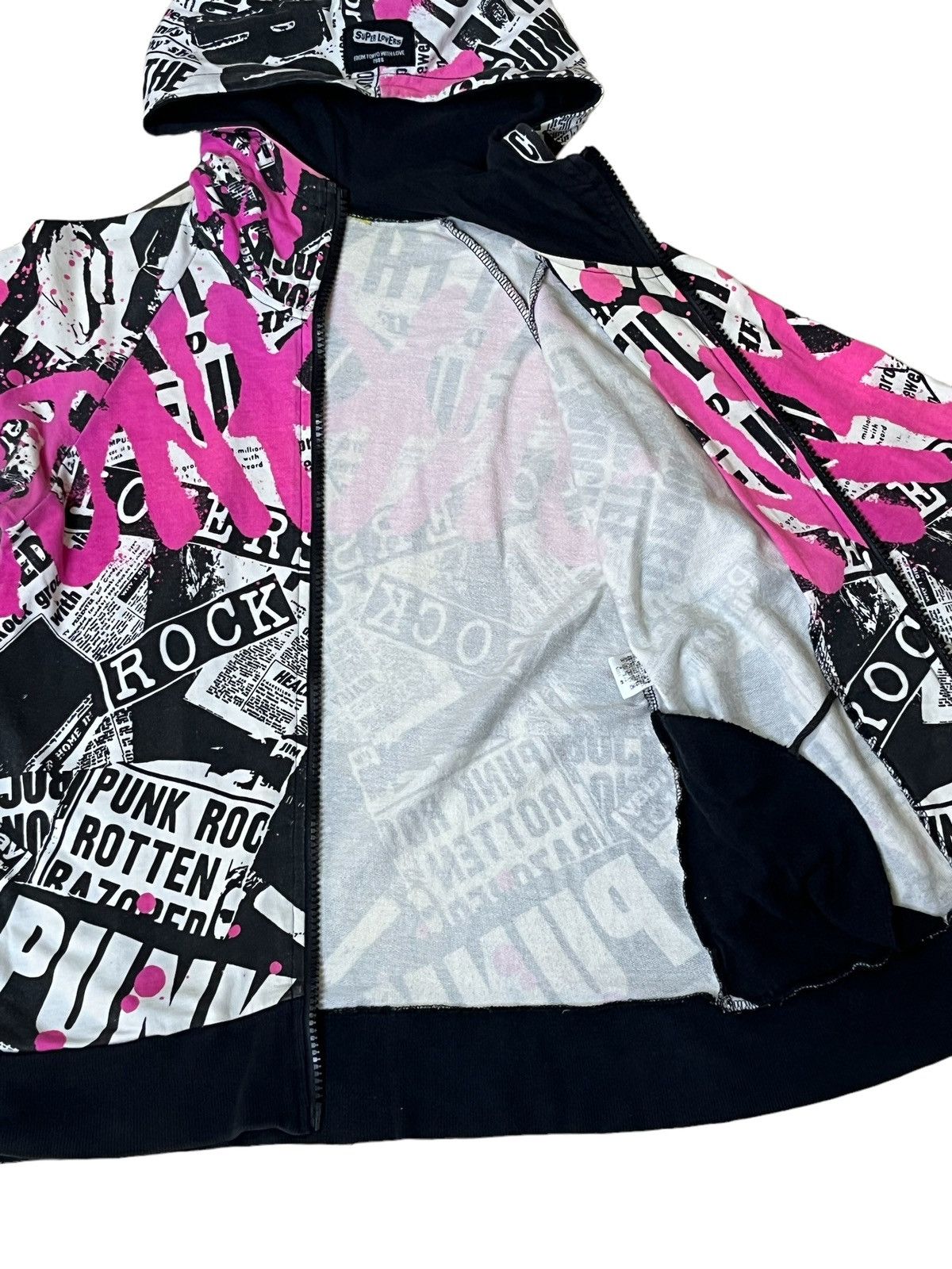 Hysteric Glamour SICK🔥SUPERLOVERS PUNK ROCK FULLPRINT ZIPPER HOODIES Size US S / EU 44-46 / 1 - 3 Thumbnail