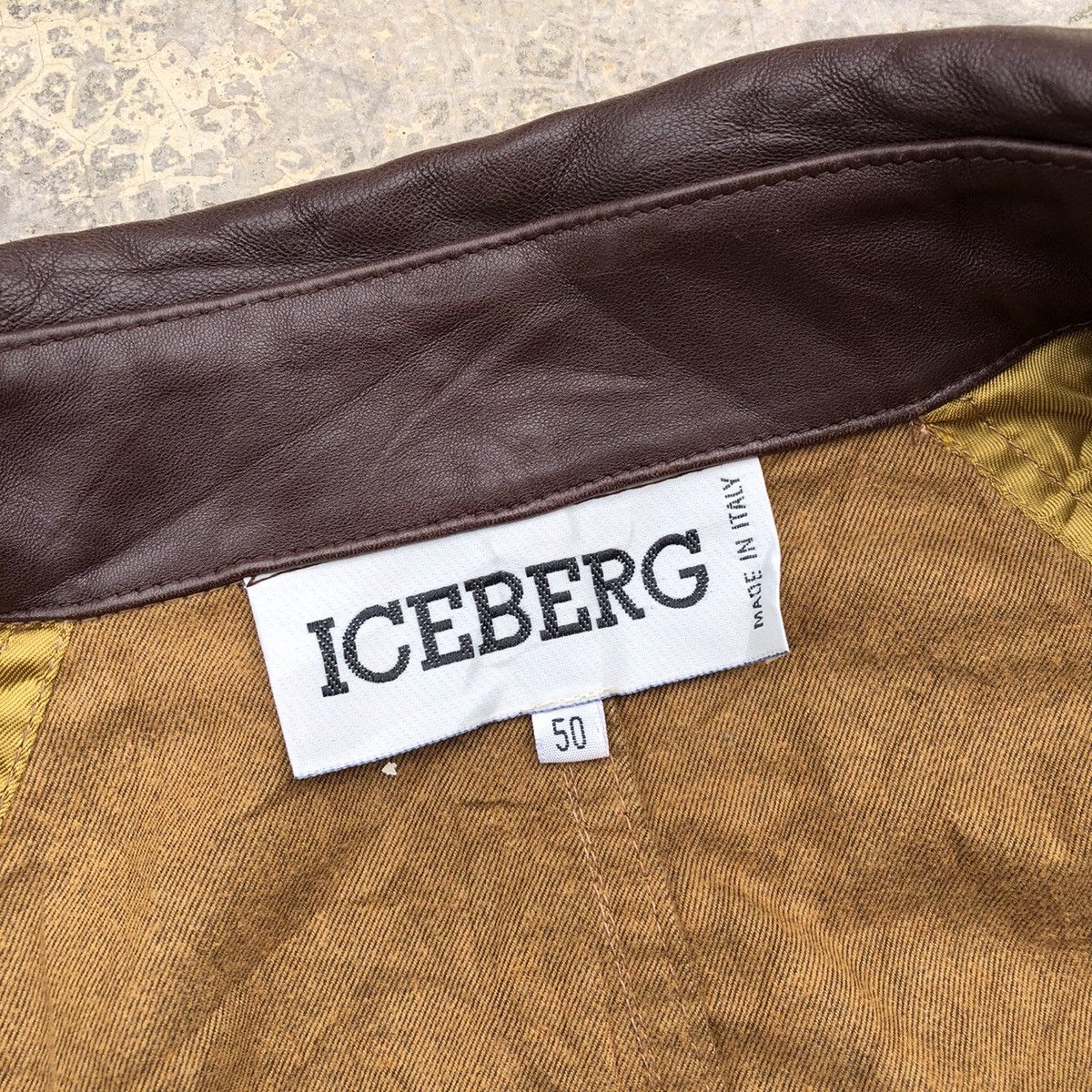 Designer × Iceberg ICEBERG Rare Leather Collar Chore Jacket Size US M / EU 48-50 / 2 - 10 Thumbnail