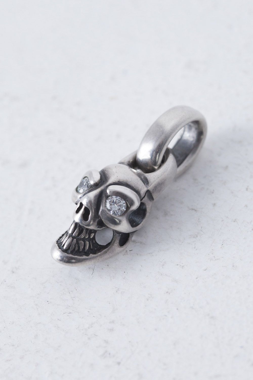 Bill Wall Leather BWL skull pendant with stones Size ONE SIZE - 1 Thumbnail