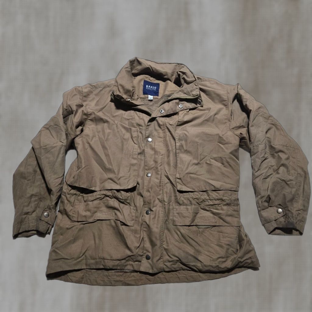 Basic Editions Basic Editions Bomber Jacket Coat Solid Brown Adult Men's Size L Large Size US L / EU 52-54 / 3 - 1 Thumbnail