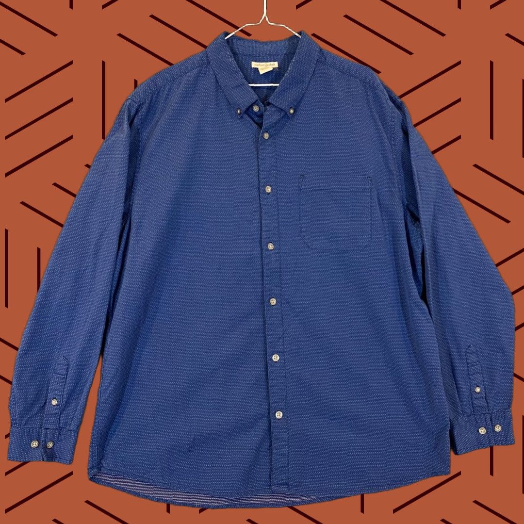Carbon2Cobalt Carbon 2 Cobalt Shirt Mens Blue XL Micro Dot Button Down Long Sleeve Pocket Size US XL / EU 56 / 4 - 1 Thumbnail