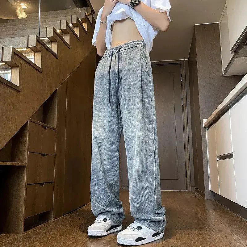 Japanese Brand Retro loose straight leg wide leg jeans Size US 32 / EU 48 - 1 Thumbnail