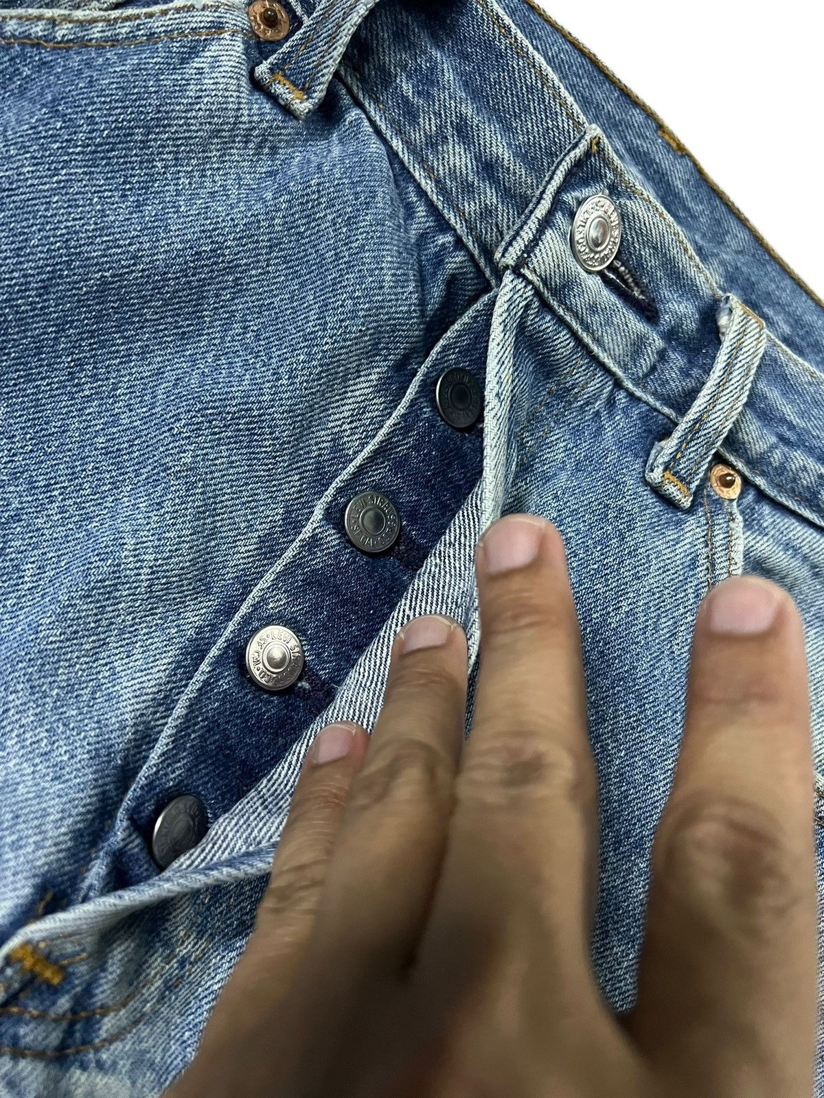 Levi's 80’s Vintage Levi’s 501 Mud Wash Jean Size US 29 - 13 Thumbnail