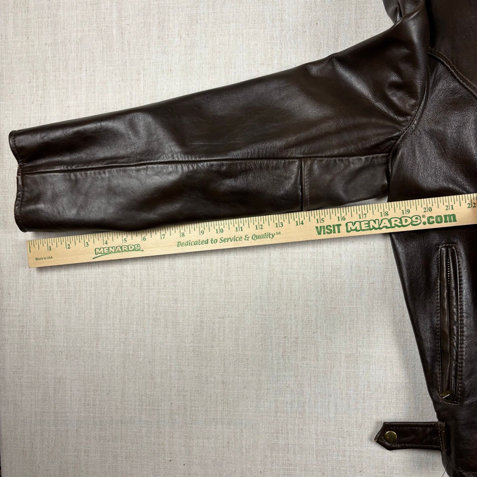 Vintage VTG 70s Brown Leather Motorcycle Talon Zipper Sz 52 Jacket Size US XL / EU 56 / 4 - 8 Thumbnail