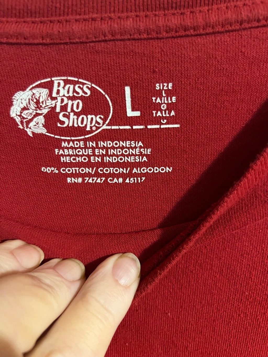 Bass Pro Shops Men's Bass Pro Shops Red Short Sleeve Tee L with Yellow Logo Size US L / EU 52-54 / 3 - 3 Thumbnail