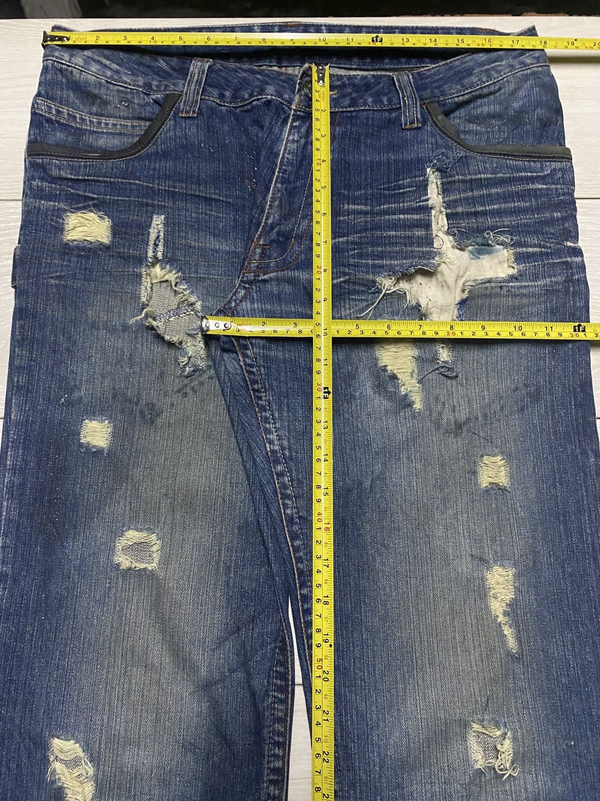 Raw State Raw Limited Edition Denim Distressed Slim Fit Jeans Size US 35 - 15 Thumbnail
