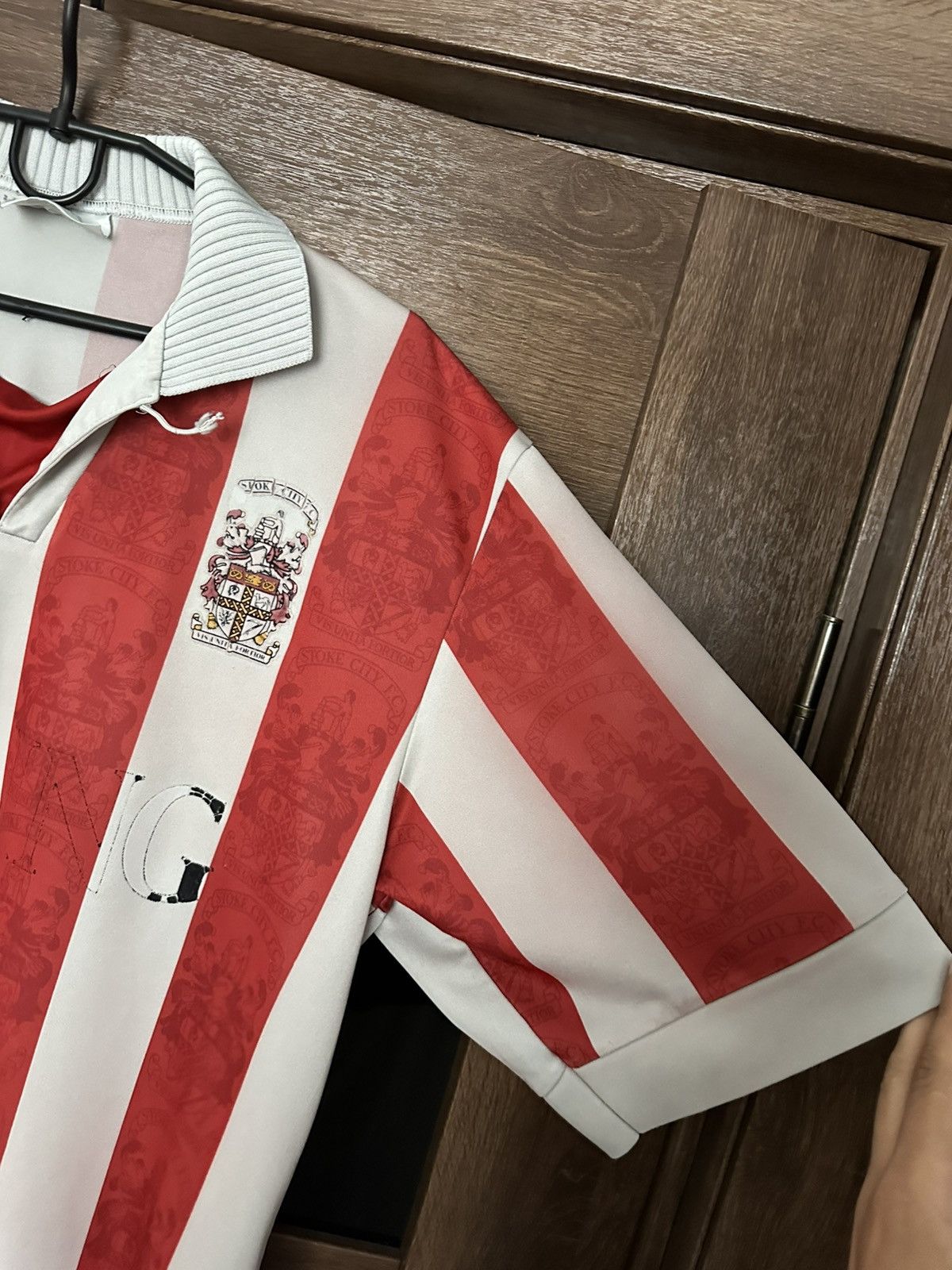 Asics 1994/1995 Stoke City Asics Vintage Soccer Jersey T-Shirt Kit Size US L / EU 52-54 / 3 - 10 Thumbnail