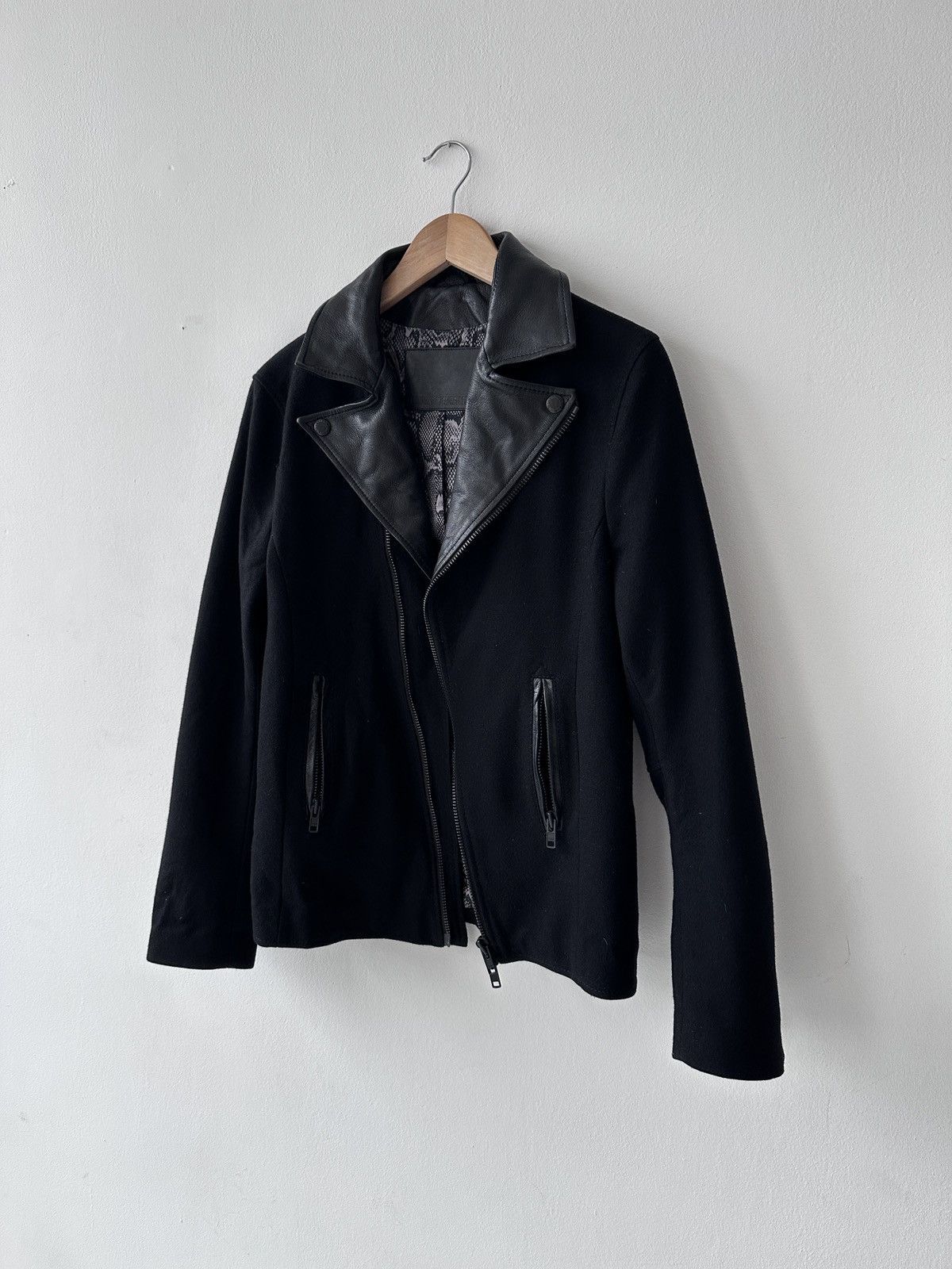 DRYKORN Vintage Wool Leather Biker Jacket Size US M / EU 48-50 / 2 - 4 Thumbnail