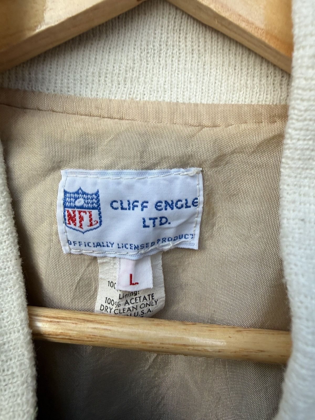 NFL Vintage Cleveland Browns Cliff Engle Football Knit Zip Large Size US L / EU 52-54 / 3 - 8 Thumbnail