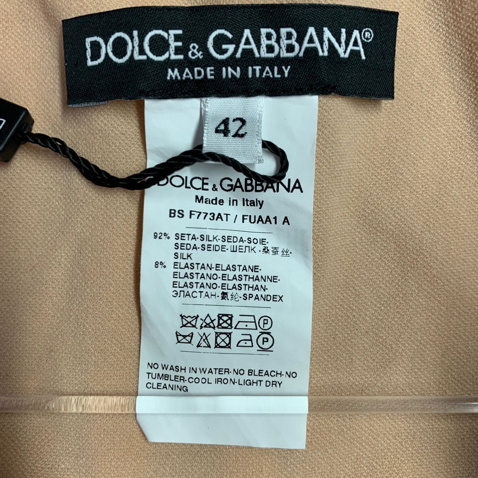 Dolce & Gabbana SS23 1997-98 Re-issue 6 Beige Silk Blend Corset Dress Top Size M / US 6-8 / IT 42-44 - 7 Thumbnail
