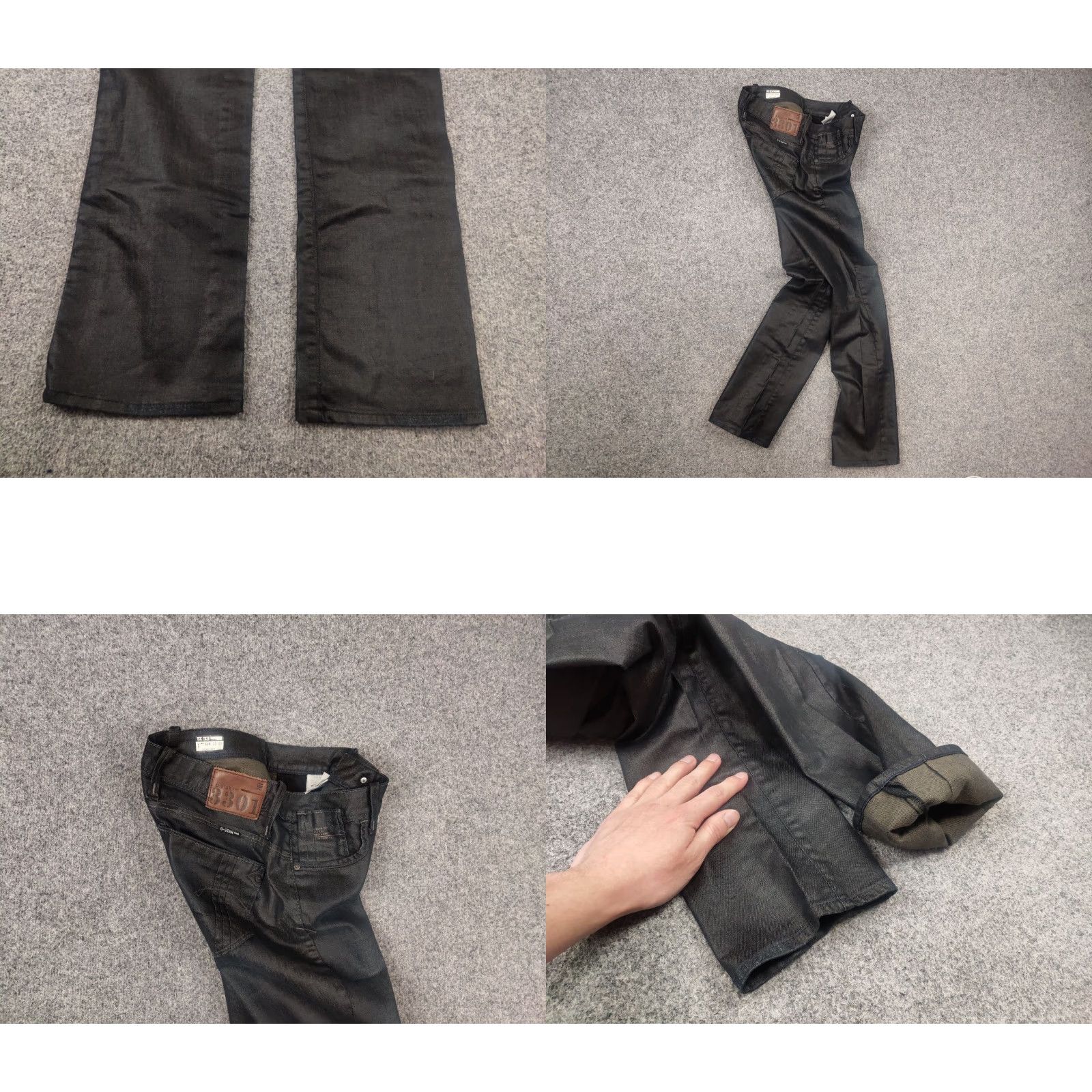 G-Star VINTAGE G-Star Raw Elect Straight Jeans Womens 29 Blue Denim Low 6.5-8.5in 5-Pocket Waxed Raw Wash Stars 90s Y2K Size 29" - 8 Thumbnail