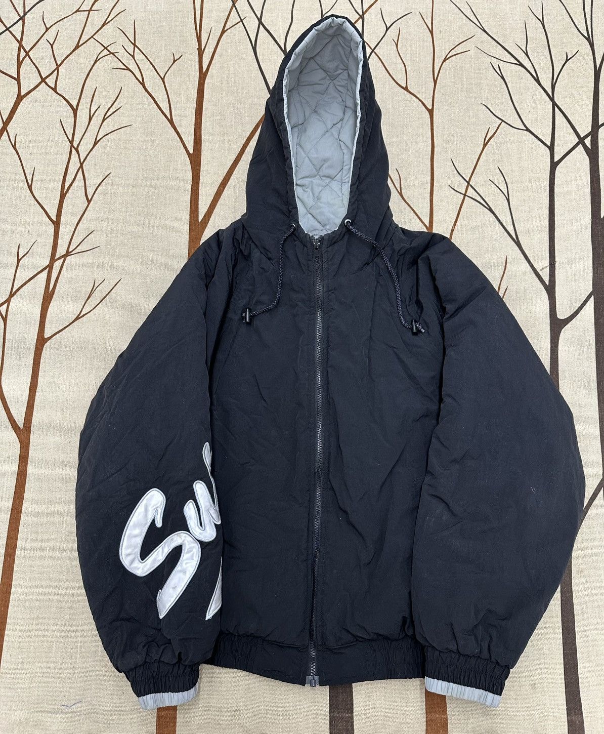Supreme Supreme Sleeve Script Sideline Jacket Black M SS18 Box Logo Size US M / EU 48-50 / 2 - 1 Thumbnail