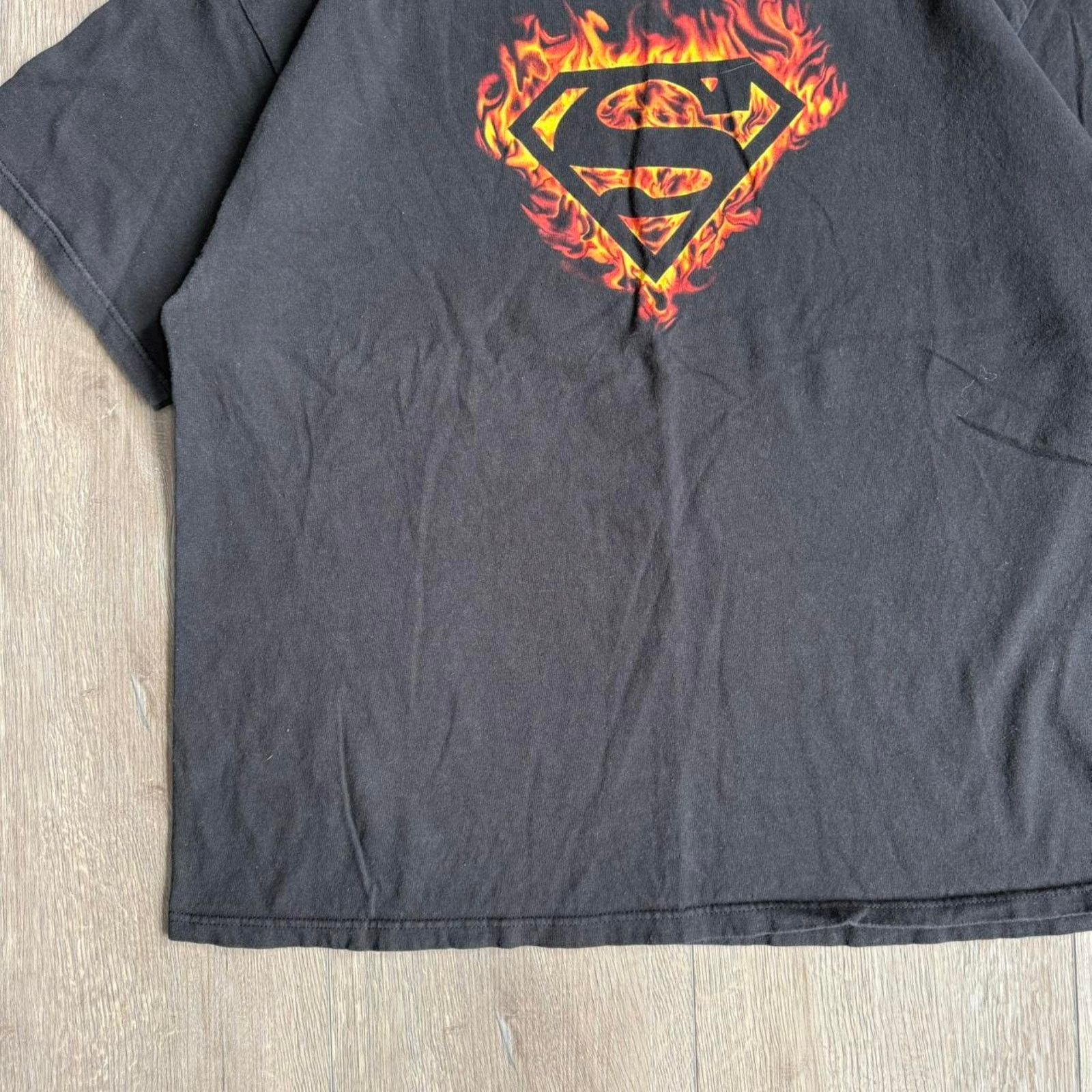 Other Vintage 2004 Superman Flaming Logo Tee Black Size US XXL / EU 58 / 5 - 4 Thumbnail