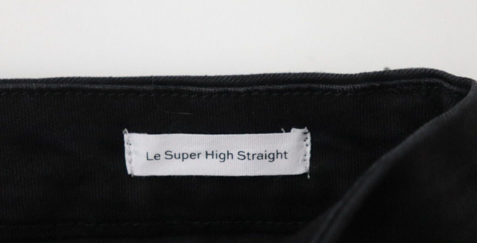 Frame Frame Women US29 Blackfinn Le Super High Straight Leg Jeans Size 29" - 9 Thumbnail