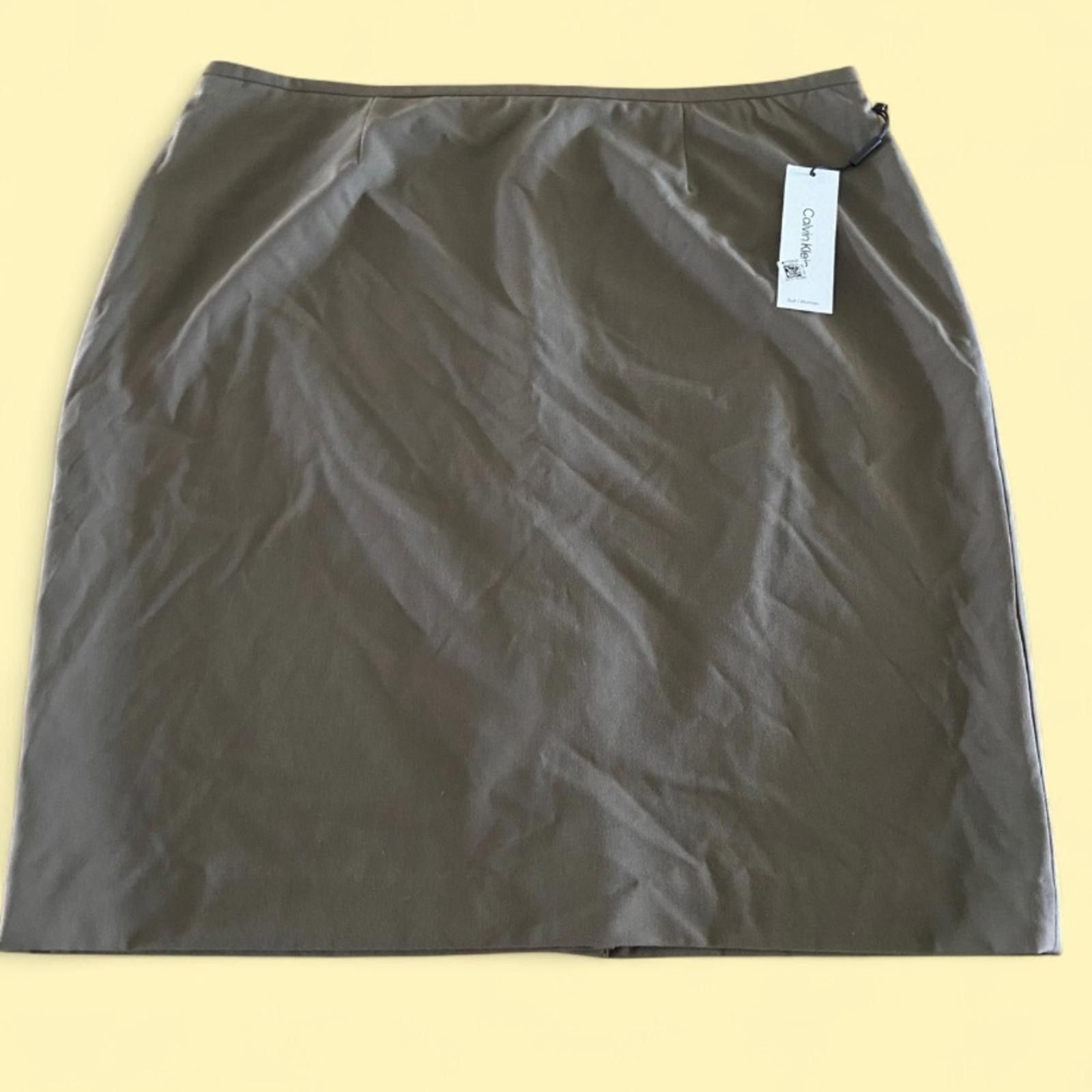 Calvin Klein NWT Calvin Klein Olive Green Pencil Skirt Women’s Size 16W Size 38" / US 16 / IT 52 - 1 Thumbnail