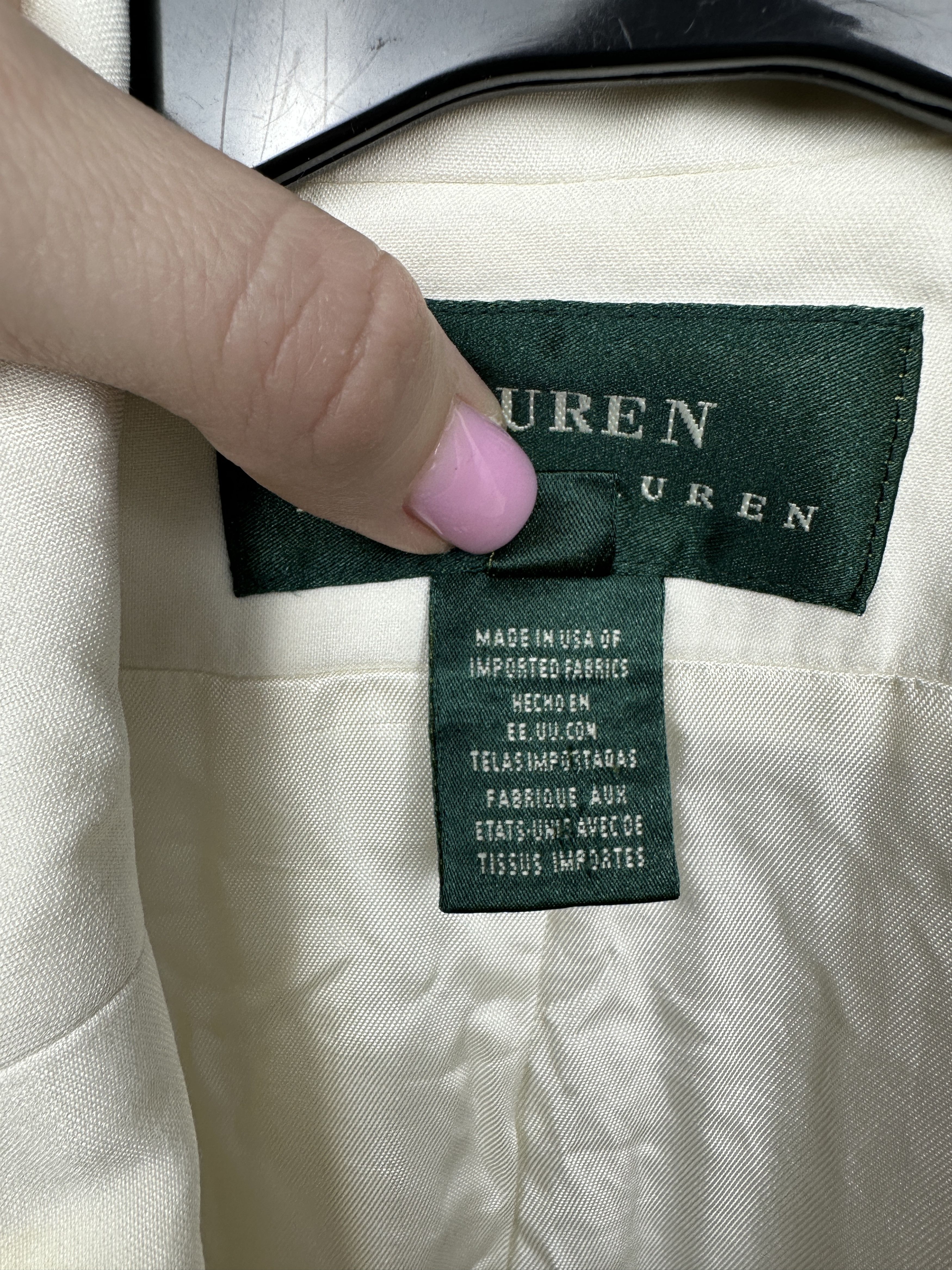 Polo Ralph Lauren × Ralph Lauren × Vintage Polo Ralph Lauren Womens Cotton-Silk Blazer Jacket Size L / US 10 / IT 46 - 4 Thumbnail