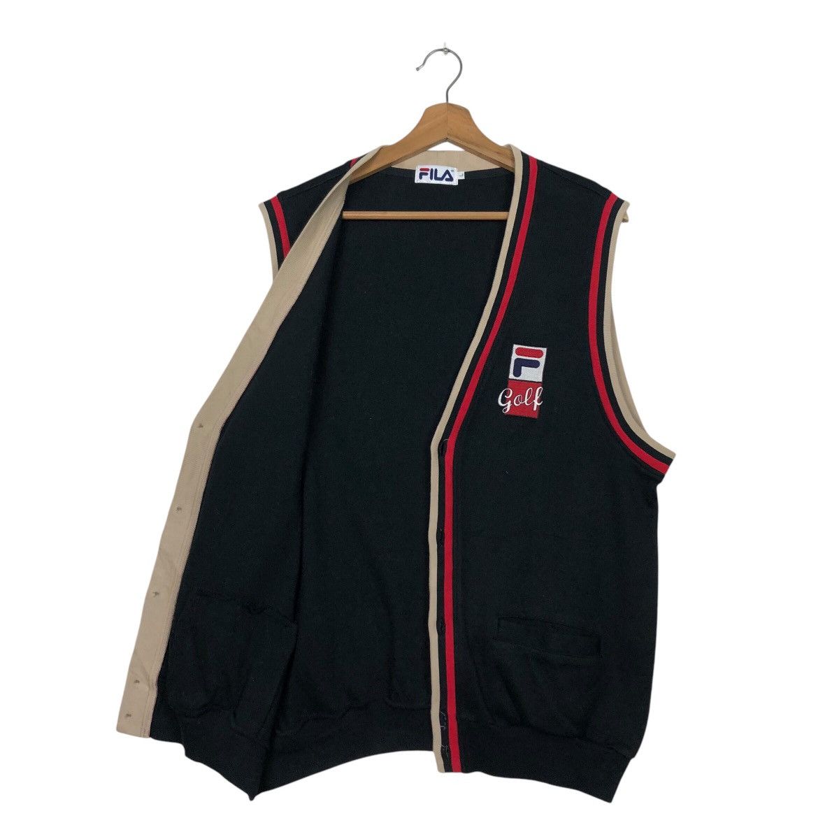 Fila × Japanese Brand 📌Vintage Vest Tank Top Fila Golf Big Logo Size US L / EU 52-54 / 3 - 12 Thumbnail