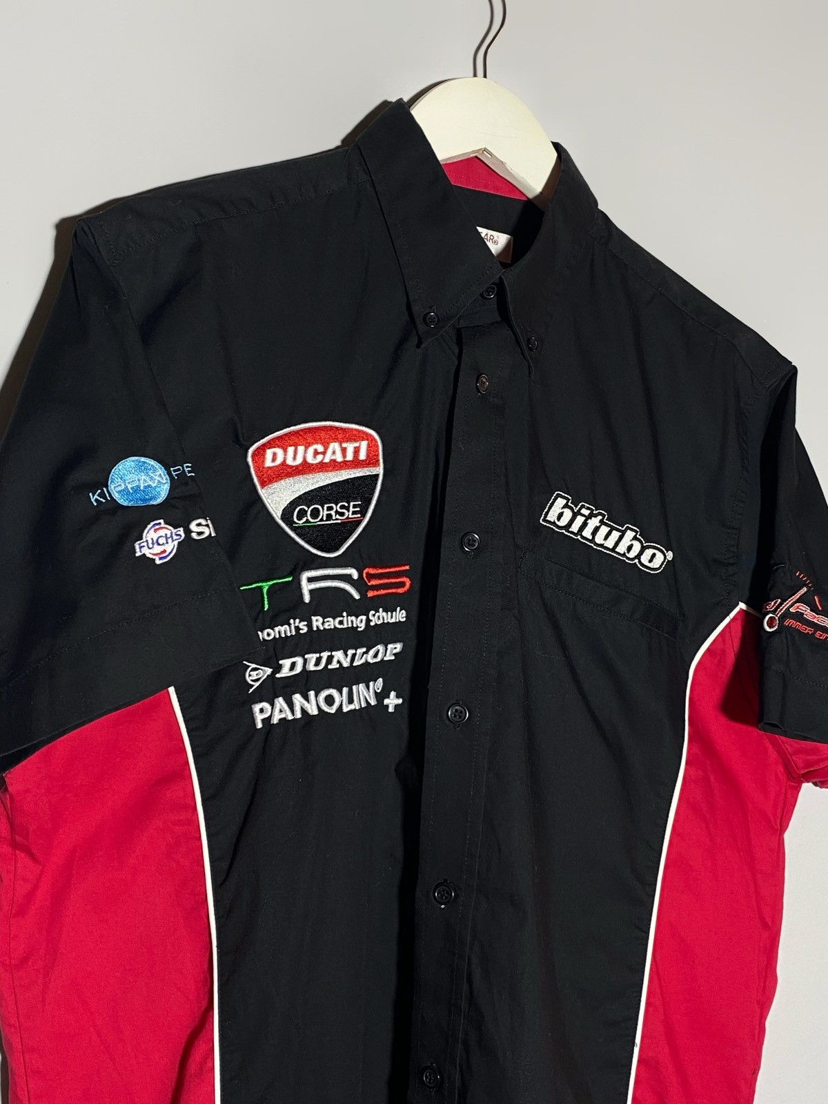 Other 🔥DUCATI RACING TEAM PIT SHIRT VINTAGE MOTO VIBES BIKER STYLE Size US S / EU 44-46 / 1 - 4 Thumbnail