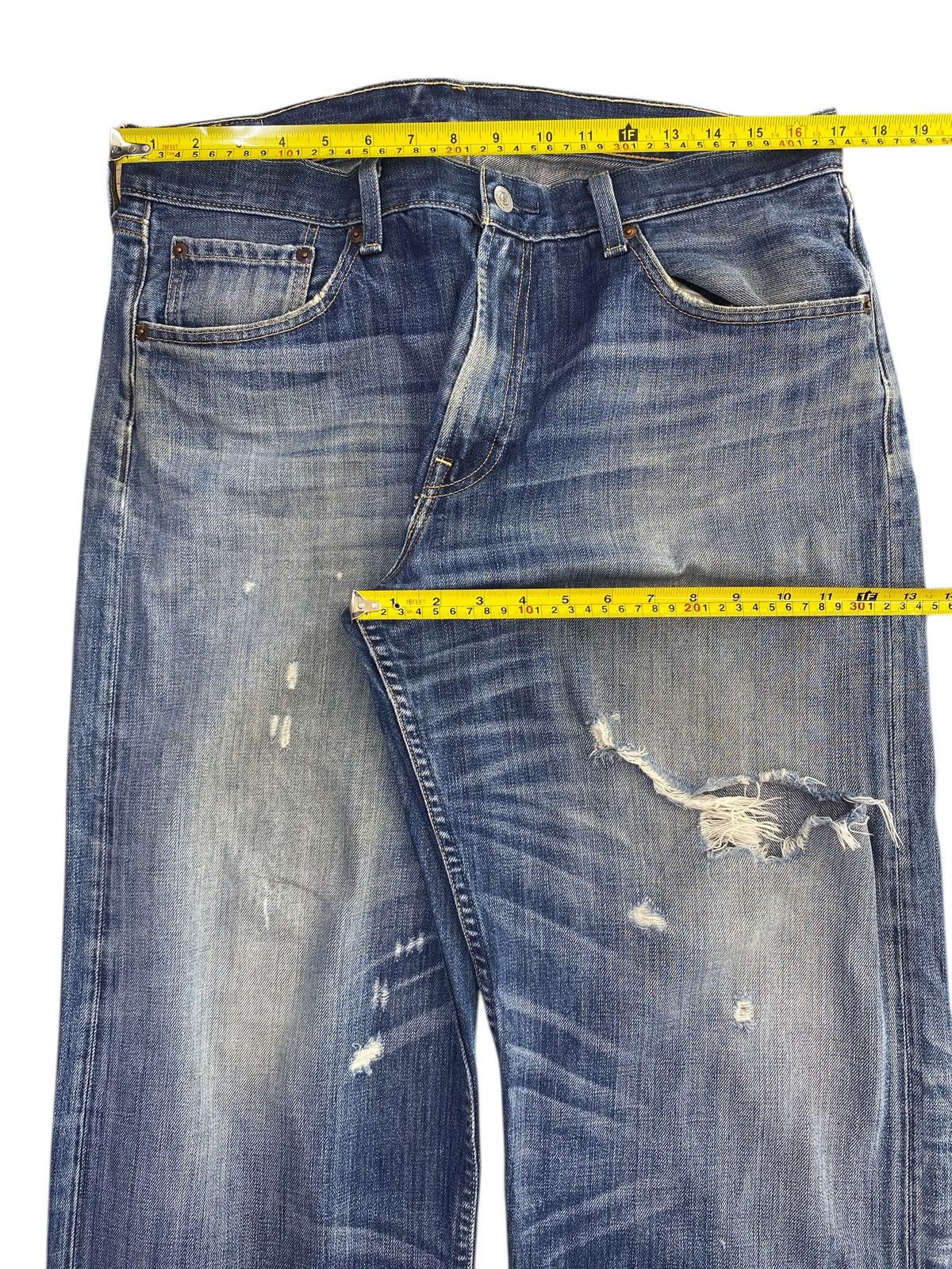Levi's Levi’s 503 Whiskers Faded Wash Style Ripped Jeans Size US 34 / EU 50 - 5 Thumbnail