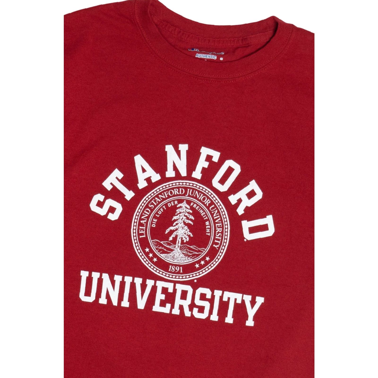 Champion **Vintage Champion Stanford University Logo T-Shirt (2010s)** User: Vintage Champion Stanford University Logo Red T-Shirt (2010s) Size US S / EU 44-46 / 1 - 2 Thumbnail