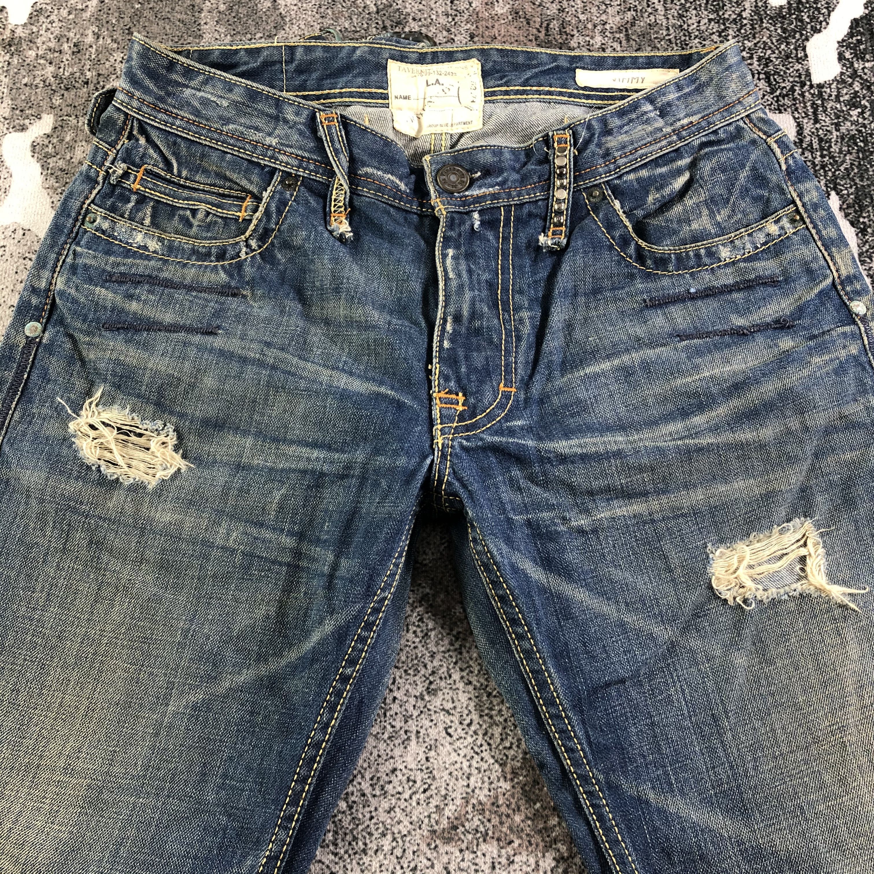 Jimmy Taverniti Jimmy Taverniti Jeans Distressed Denim KJ2453 Size US 30 / EU 46 - 3 Thumbnail