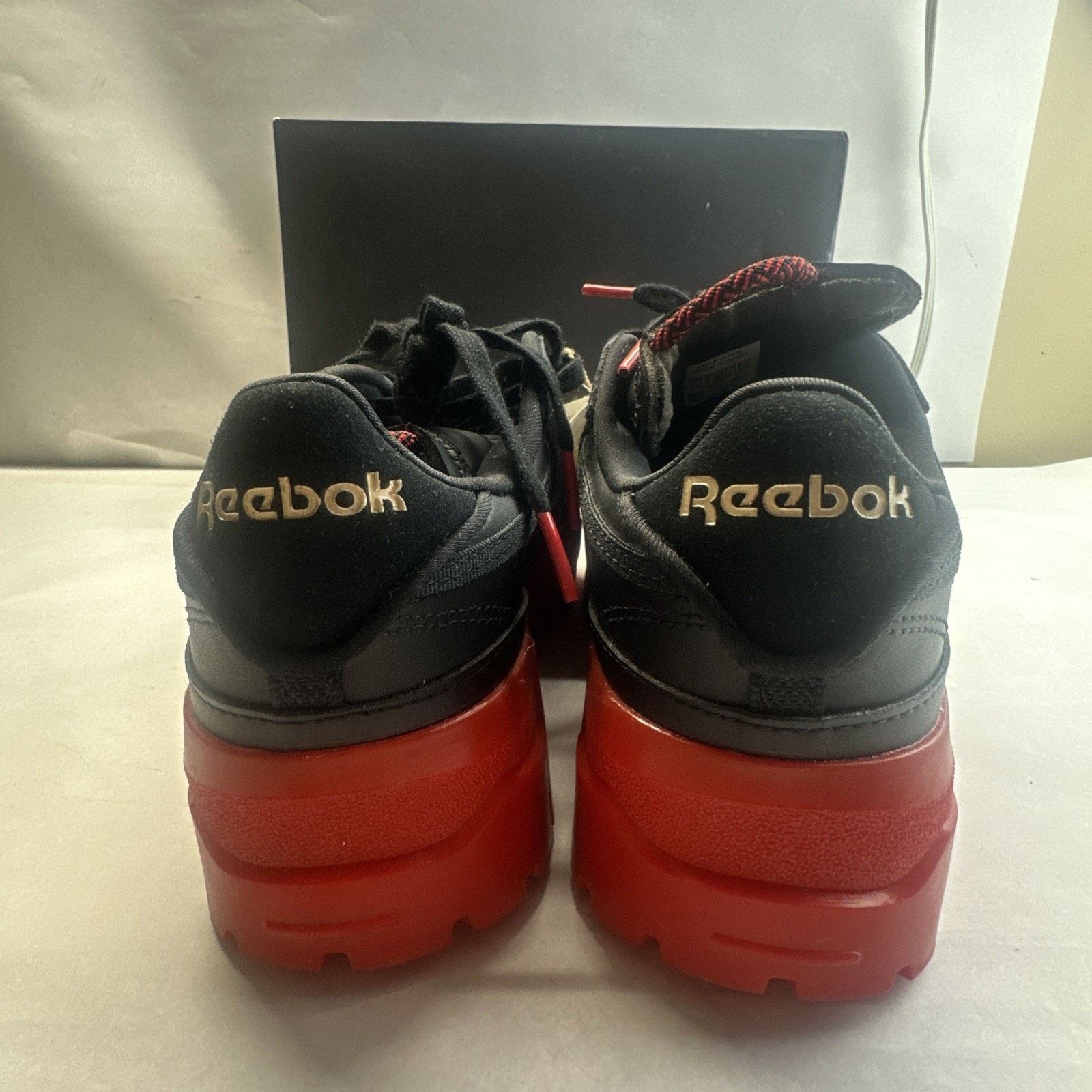 Reebok Size 5.5 - Reebok Cardi B x Club C Black Vector Red W Size US 5.5 / IT 35.5 - 12 Thumbnail