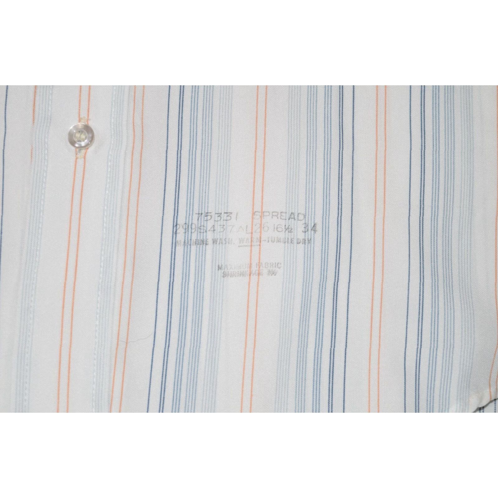 Sears VTG 70s SEARS GOLDEN COMFORT LONG SLEEVE BUTTON SHIRT MENS 16 1/2 34 STRIPED Size US L / EU 52-54 / 3 - 2 Thumbnail