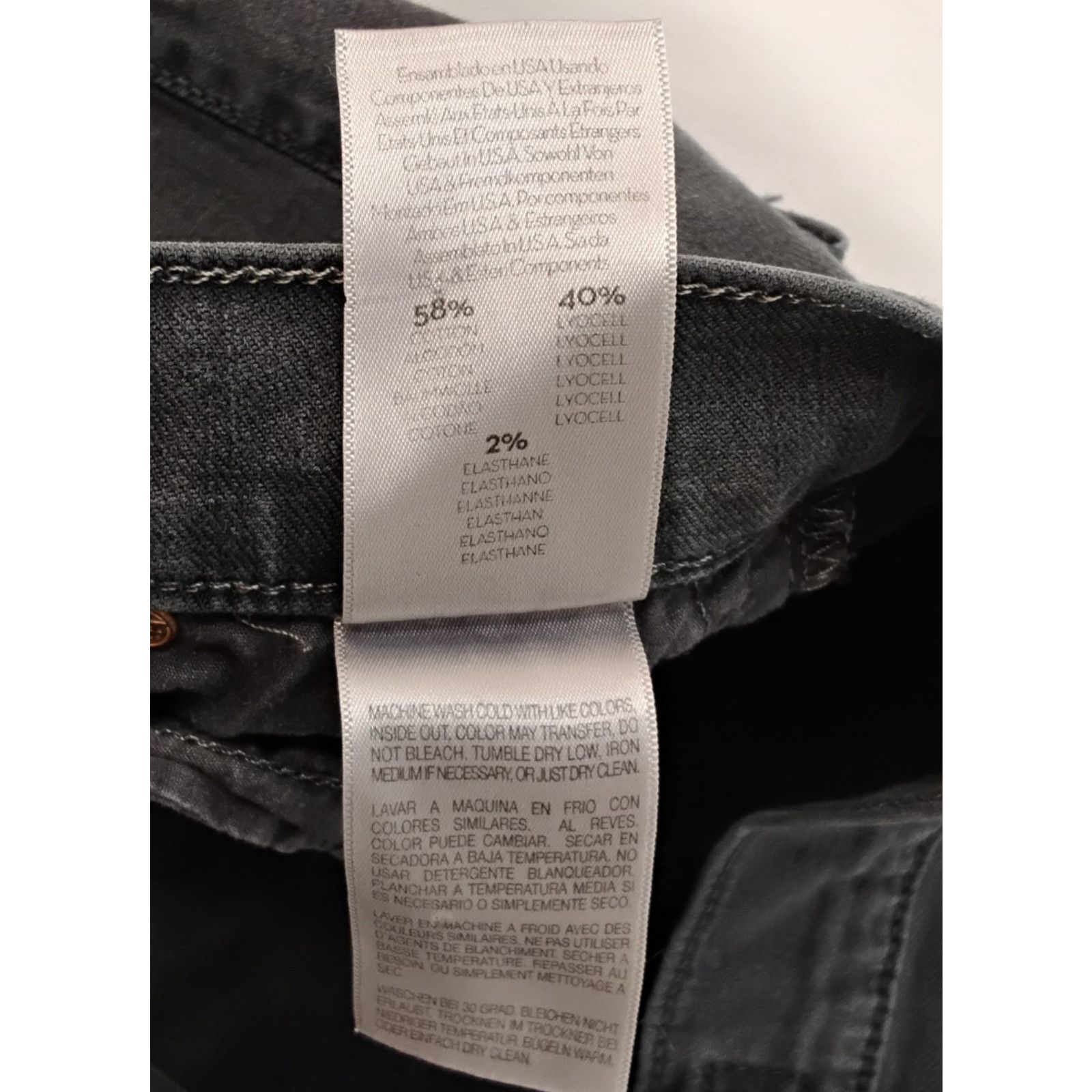 MOTHER Mother the Insider Crop Jeans Women's 25x24 Gray Faded Black Size 25" / US 0 / IT 36 - 9 Thumbnail